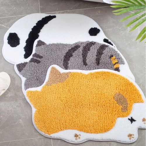 Cute Kawaii Animal Chubby Bottom Non-Slip Bathroom & Door Entrance Mat - Peachymart