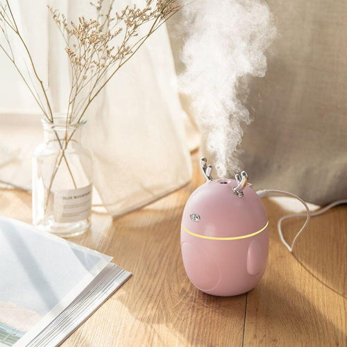 Cute Mini USB Household Bedroom Deer Shape Spray Humidifier - Peachymart