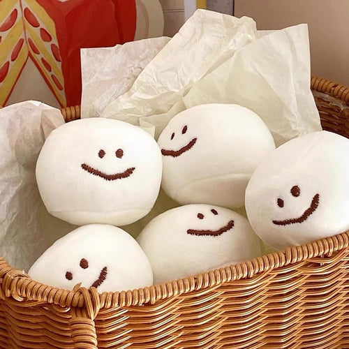 Cute Destress Smiley Marshmallow Mini Plush Toy - Peachymart