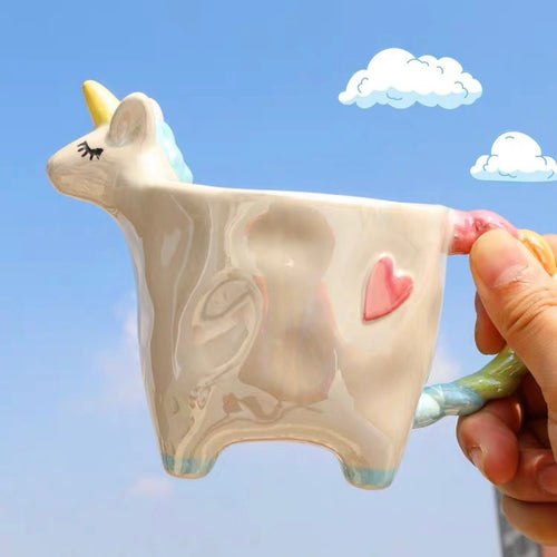 Cute Rainbow Dreamy Fairy Style Unicorn Mug - Peachymart