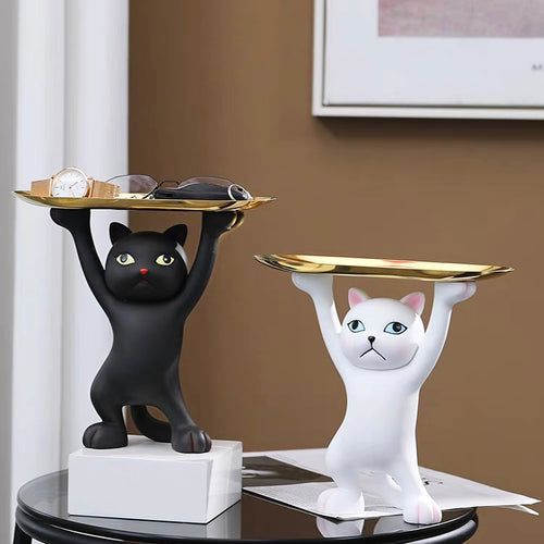 Cute Funny Dancing Cat Home Decor Tray Organizer - Peachymart