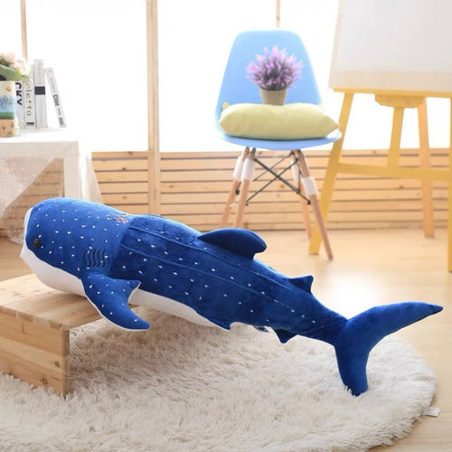 Cute Blue Fin Whale Family Soft Plush - Peachymart