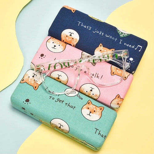 Kawaii Colourful Corgi Cartoon Illustration Glasses Case - Peachymart