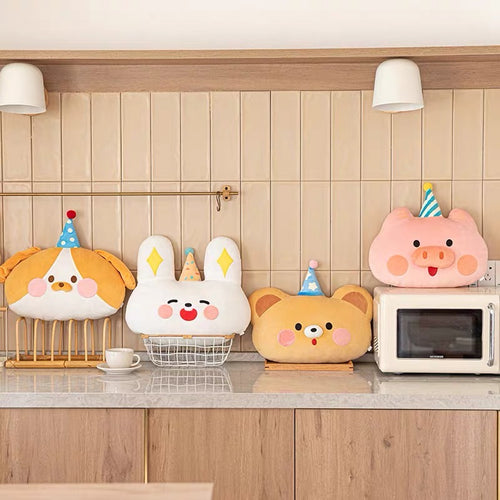 Kawaii Chubby Birthday Party Animals Plush - Peachymart